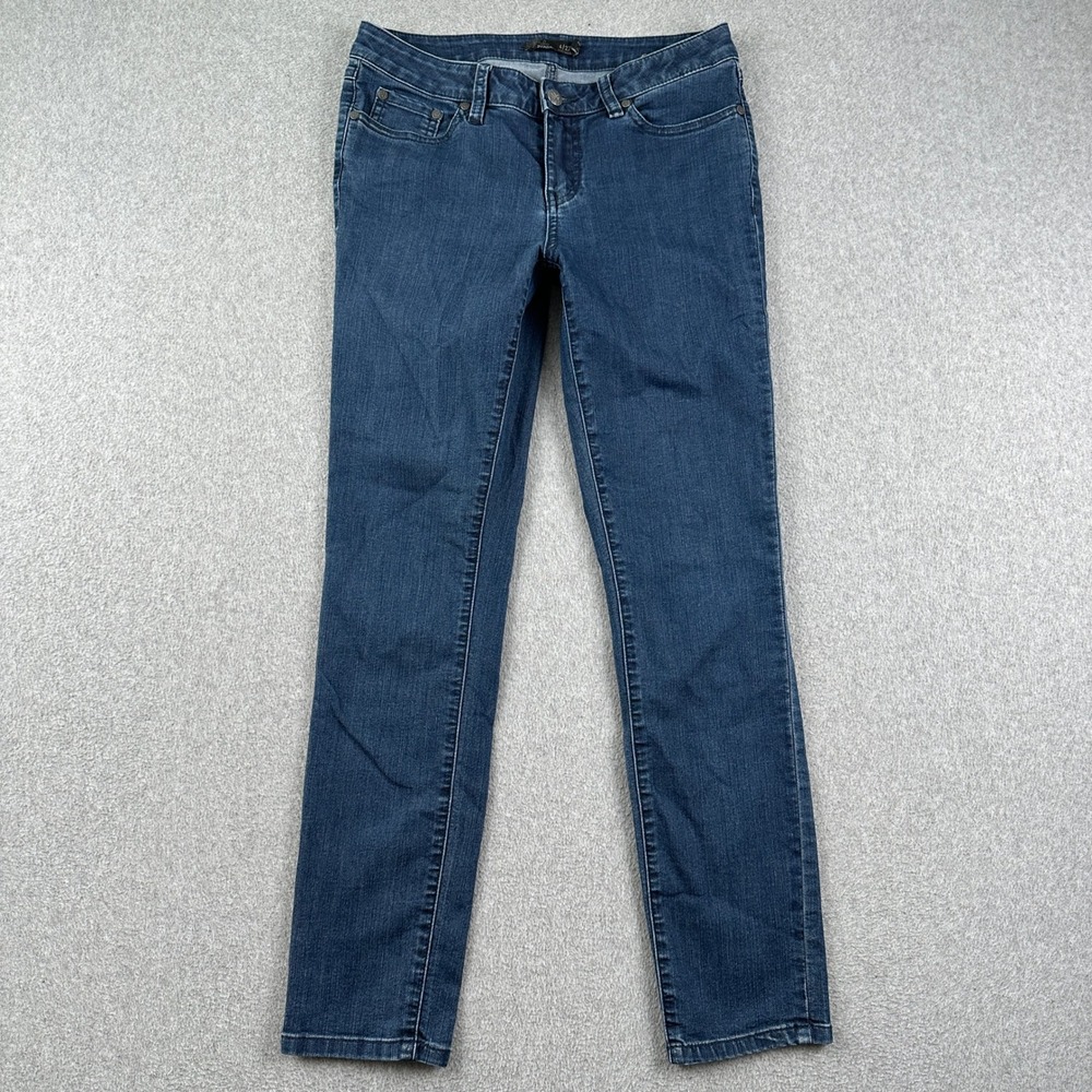 Prana Jeans Womens 4/27 Kara Short Inseam Blue Denim Slim Leg Stretch Pant